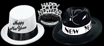 bulk black and white nye hats and tiaras