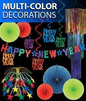 Bright Colored Happy New Year Decorations