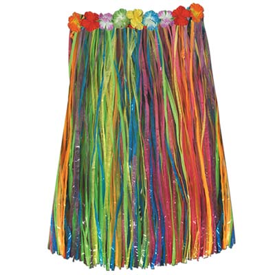 Multi Color Adult Artificial Grass Hula Skirt