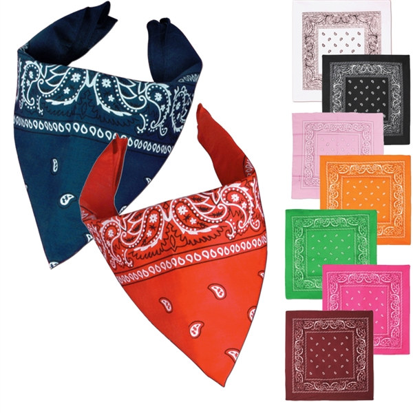 Traditional bandana available in various color options. 