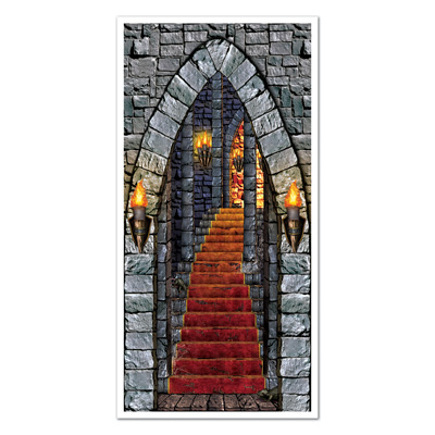 Castle Entrance Door Cover (Pack of 12) Castle Entrance Door Cover, decoration, wholesale, medieval, inexpensive, bulk, new years eve