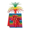 Chili Pepper Centerpieces has a bottom of bright colors with chili peppers and a cascaded top.