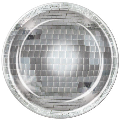 Disco Ball Plates for a 70's themed party