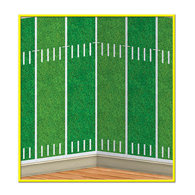 Football Field Backdrop printed on thin plastic material.
