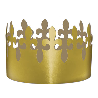 ard Stock Gold Foil Fleur De Lis Crown