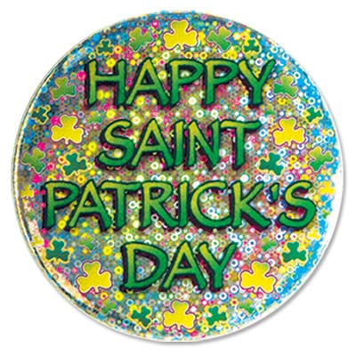 Colorful Happy St Patrick's Day Button