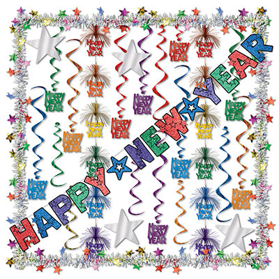 New Year Decorating Kit - 27 Pieces Decorating Kit, Hanging Decoration, Decor, Party favors, Inexpensive decorations, Bulk, Supplies