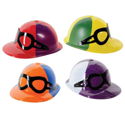 Assorted Colors Plastic Jockey Helmets 