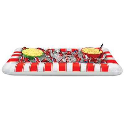 Red & White Stripes Buffet Inflatable Cooler