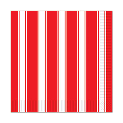 Red & White Stripes Luncheon Napkins
