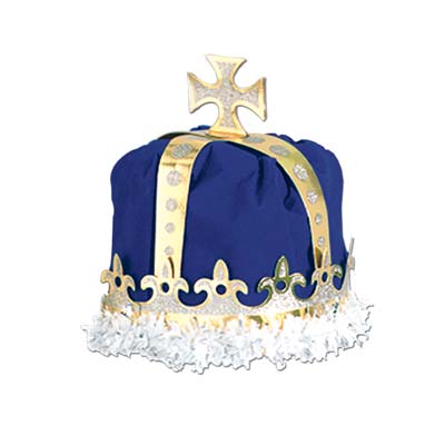 Blue Royal Kings Crown with Gold 