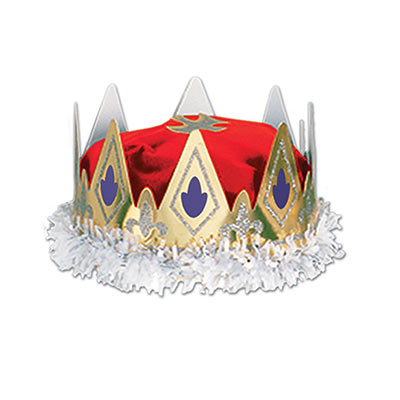 Red Royal Queen's Crown with Gold