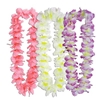 Silk N Petals Island Oasis Leis are pink, white and purple in color.