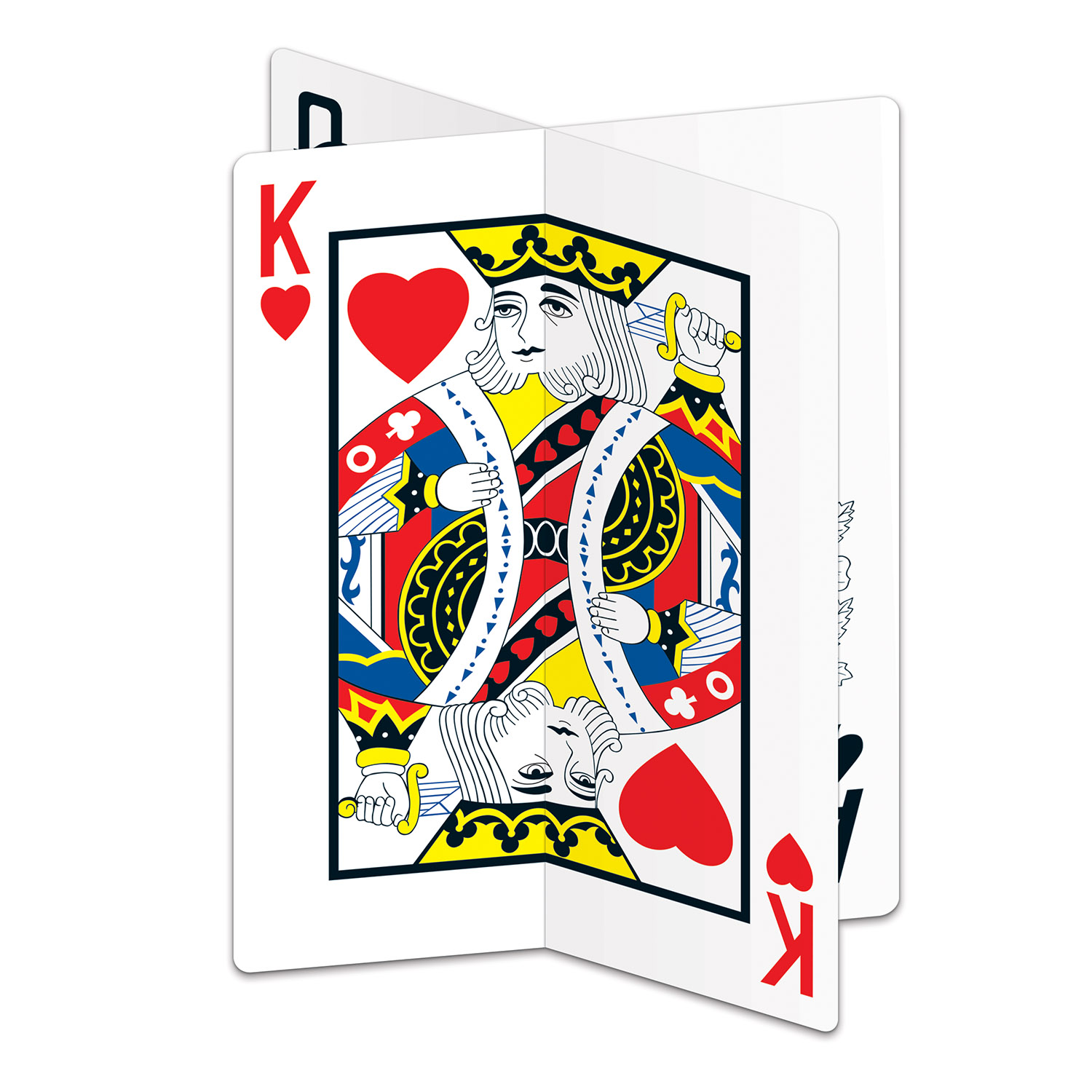 king of hearts playing card centerpiece decoration