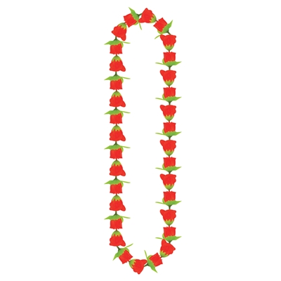 Lei covered in roses instead of petals.