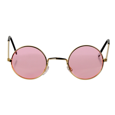 pink and gold hippie eyeglasses