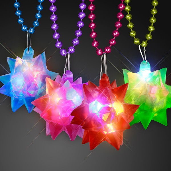 necklaces with a light up star hanging from the bottom