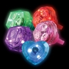 light up rings in hearts and assorted shapes and colors