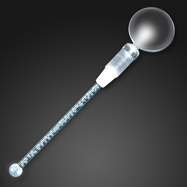 Deluxe Dual White LED Cocktail Stirrer. This LED White Cocktail stirrer helps illuminate those night time drinks.