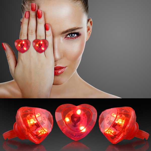 Huge Gem Flashing Heart Rings. These Huge Gem Flashing Heart Rings are perfect for the kiddos Valentines Day party at school.