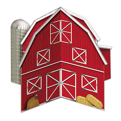3-D Red Barn Centerpiece