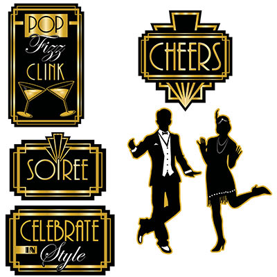 Great 20s Cutouts for New Years Eve Themed Party