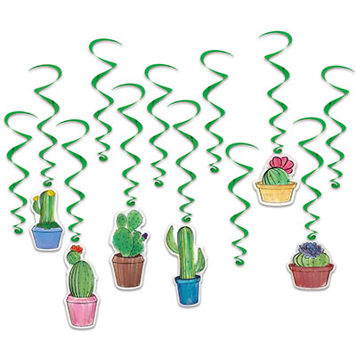 Cactus Green Whirls for a Fiesta themed party
