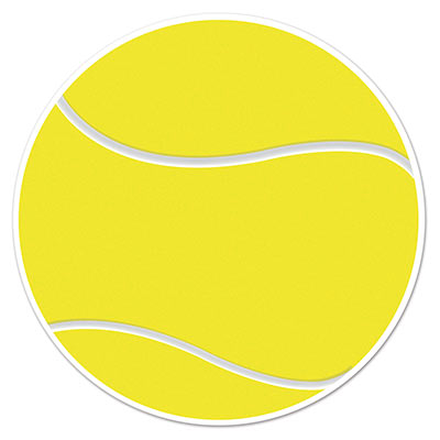 Tennis Ball Cutout (Pack of 12) Tennis Ball Cutout, tennis ball, cutout, decoration, tennis, wholesale, inexpensive, bulk