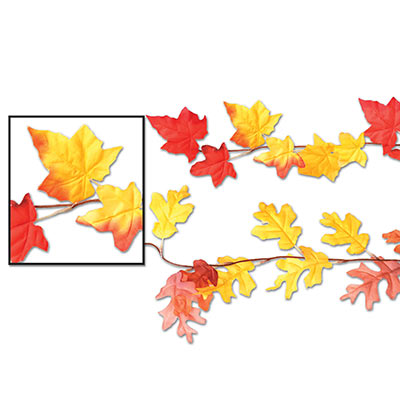 Autumn Leaf Garlands for a centerpiece or hanging decoration on Thanksgiving 