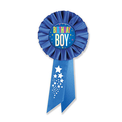 Birthday Boy Rosette (Pack of 6) Birthday Boy Rosette, birthday, boy, rosette, pin, party favor, wholesale, inexpensive, bulk