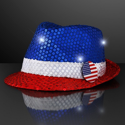 Patriotic Light Up Cowboy Hats