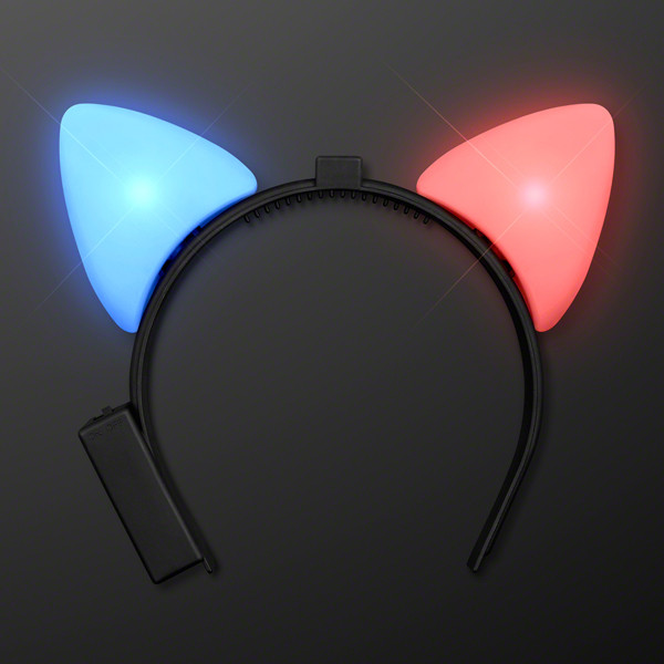 Blue outlet lighting cat ears