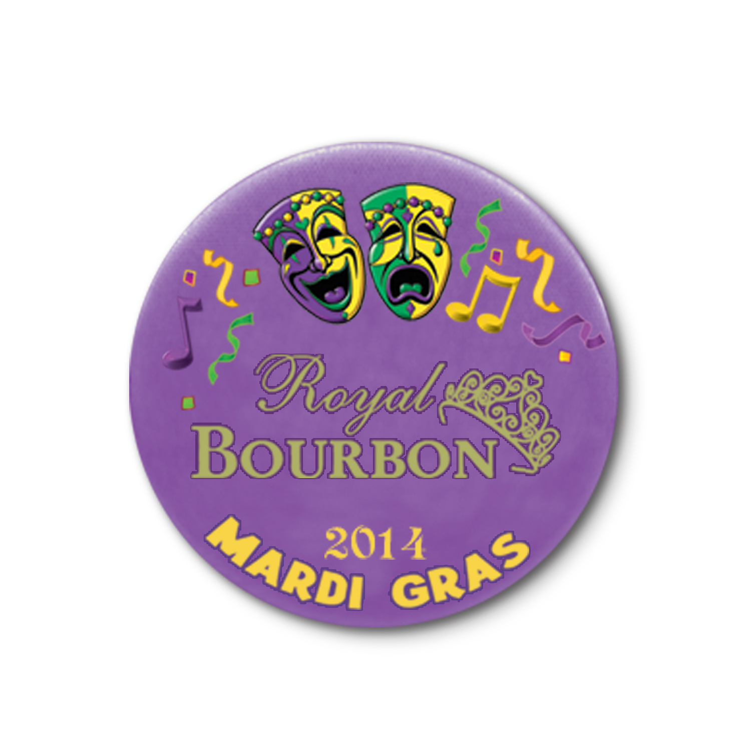 Custom Mardi Gras Button 