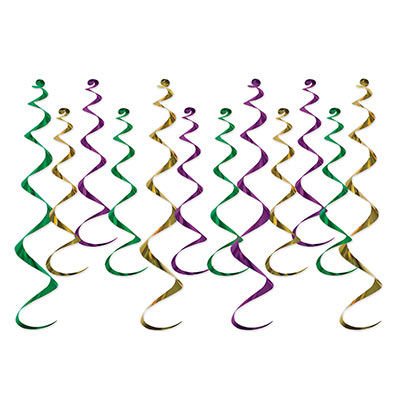 Mardi Gras Metallic Whirls