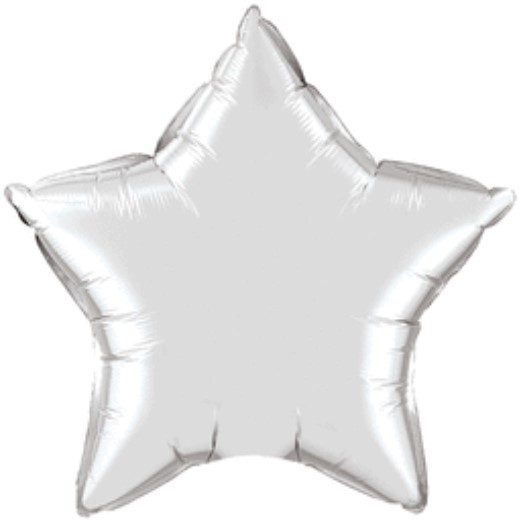 Silver Foil Star Balloons