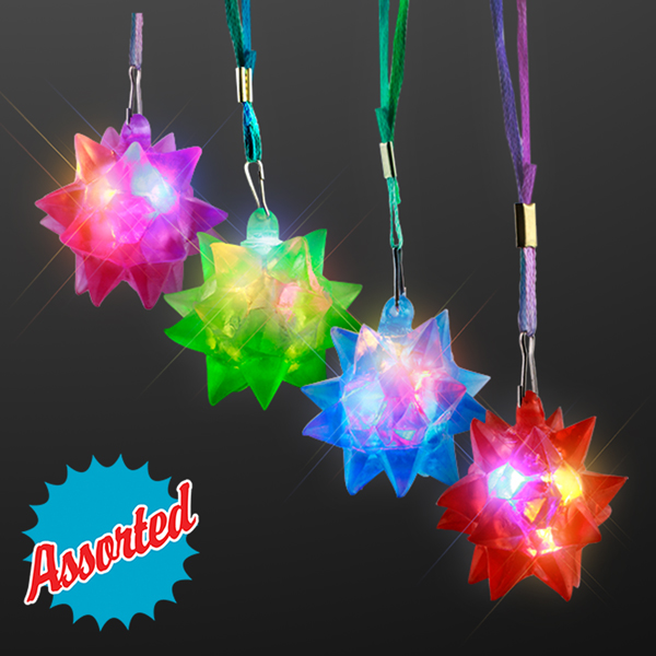 Flashing Crystal Star Necklaces