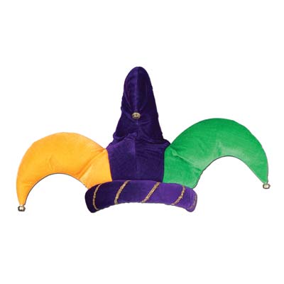 Plush Mardi Gras Jester Hat