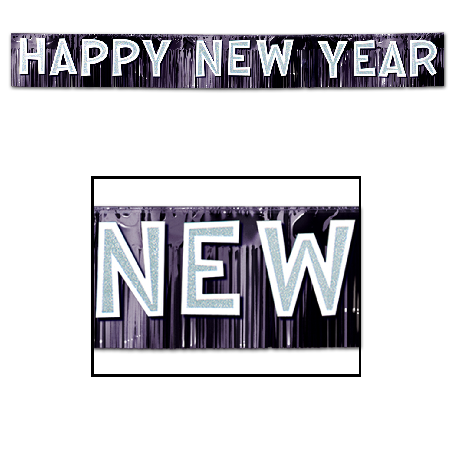 Metallic Happy New Year Celebration Banner