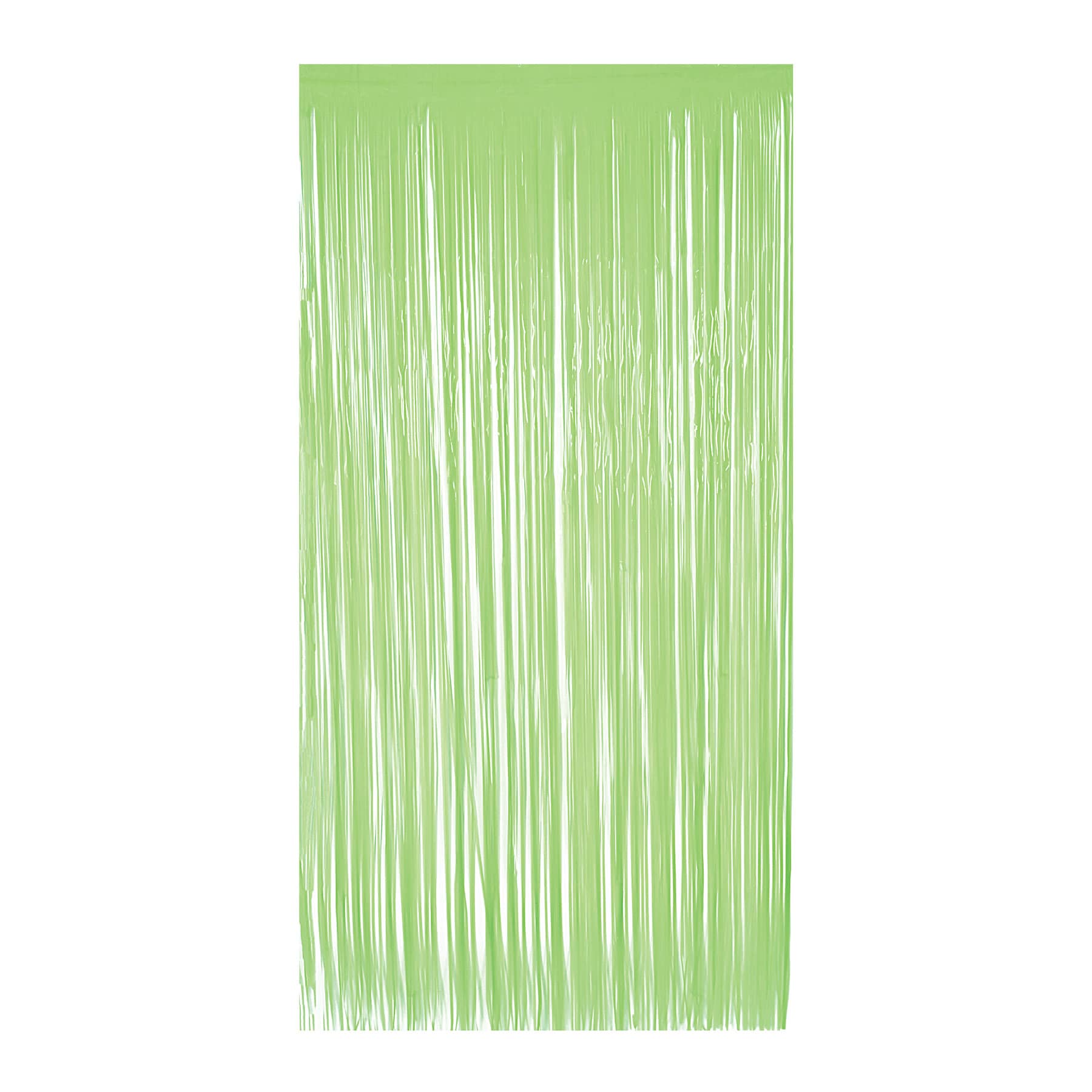 1-Ply Neon Green Plastic Fringe Curtain