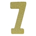  3-D Gold Glittered Number "7" Centerpiece