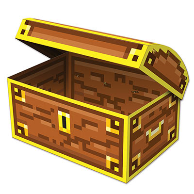 8-Bit Treasure Chest printed on card stock material.