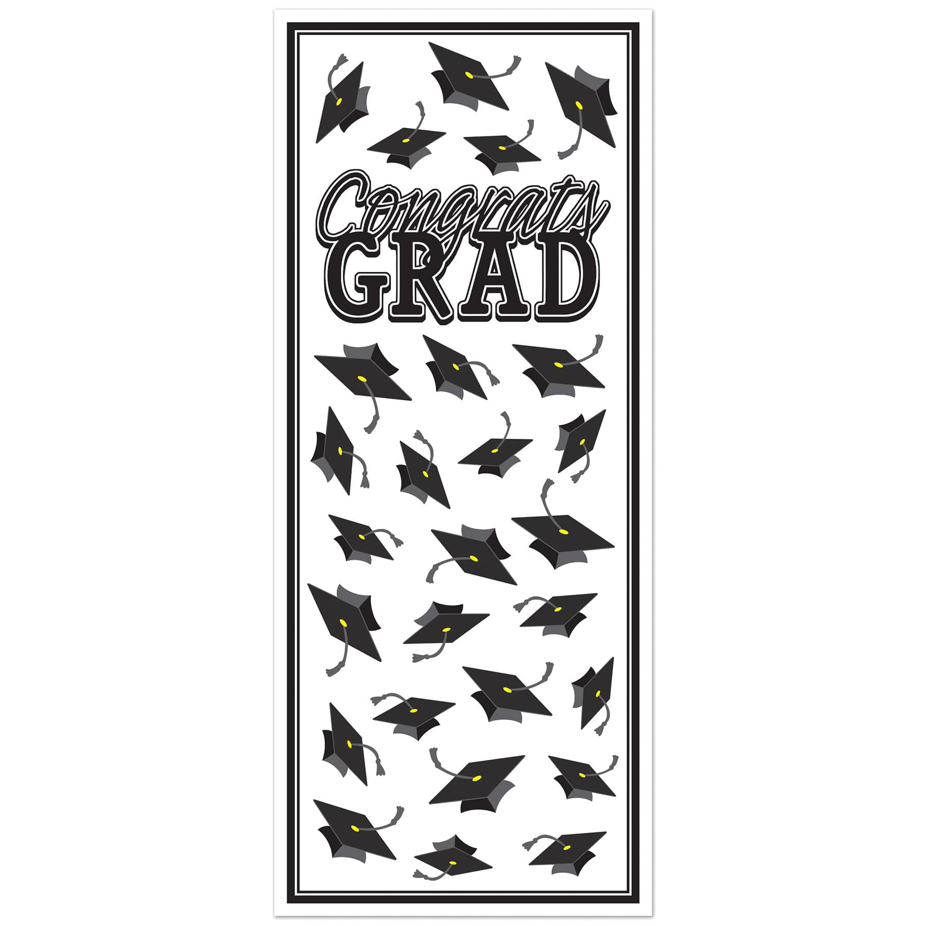 Black Congrats Grad Door Cover