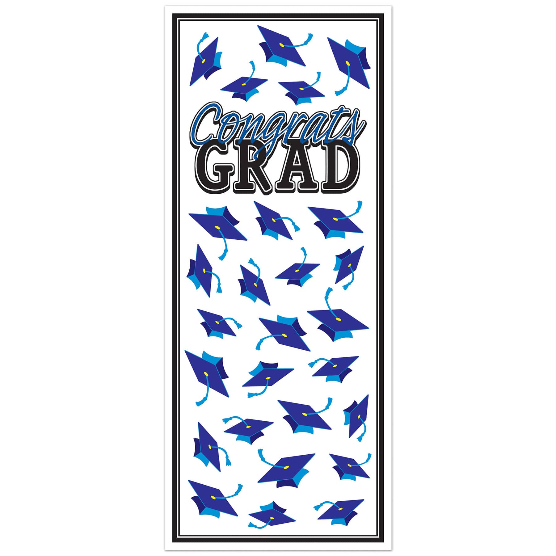 Blue Congrats Grad Door Cover