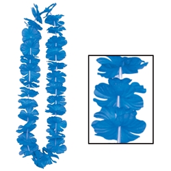 Blue Silk N Petals Party Leis