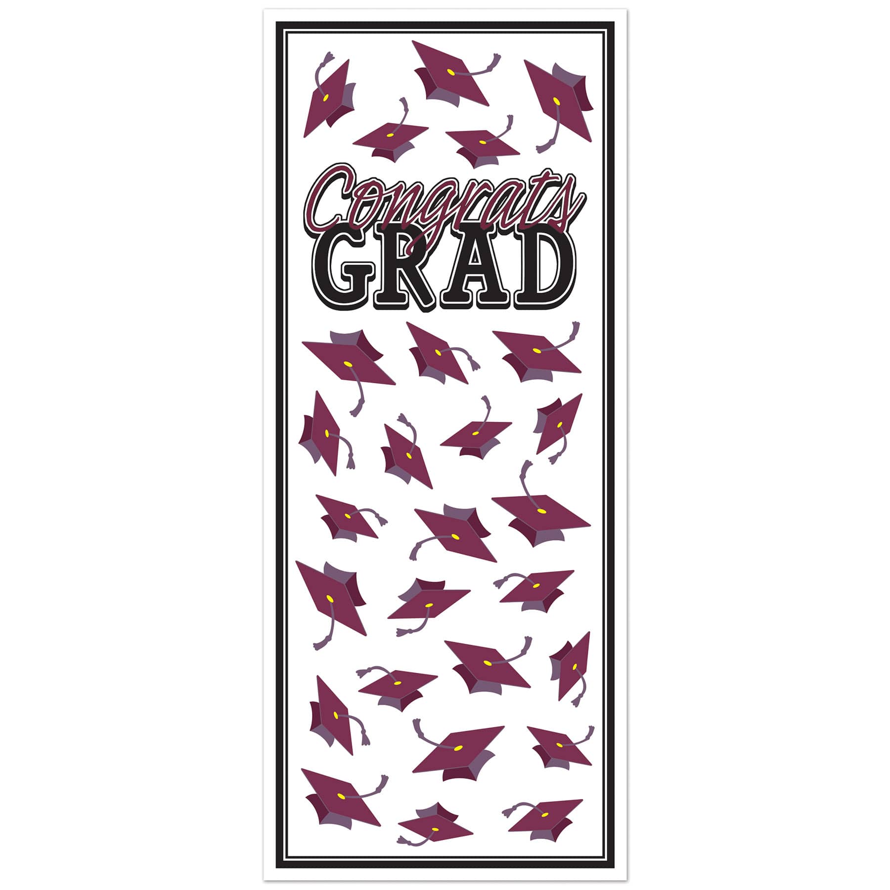 Burgundy Congrats Grad Door Cover