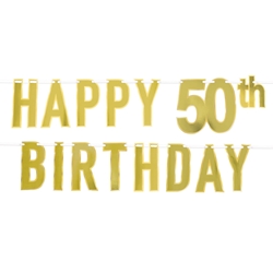 Foil Happy "50th" Birthday Streamer