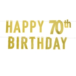 Foil Happy "70th" Birthday Streamer