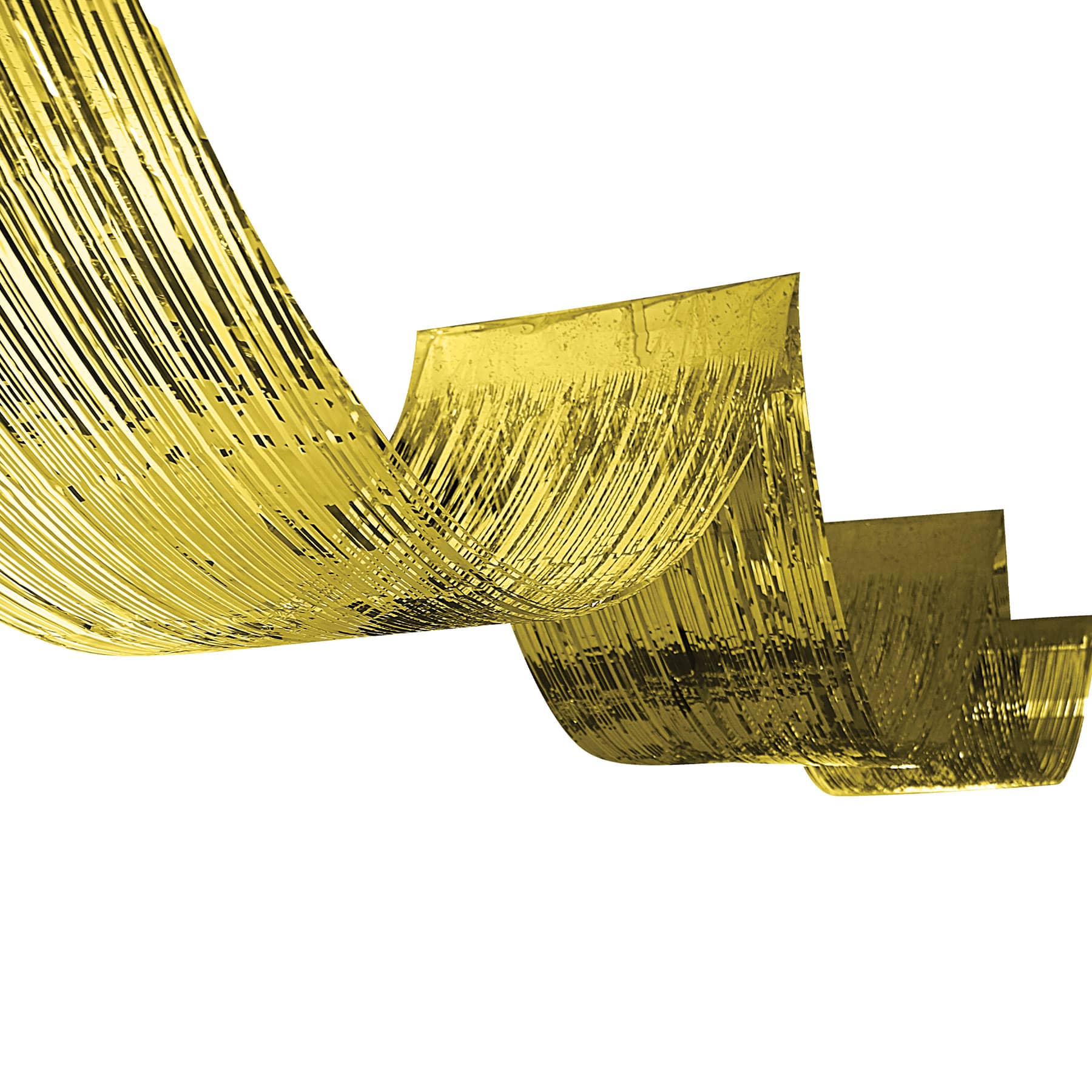 Gold 1-Ply Metallic Fringe Ceiling Curtain