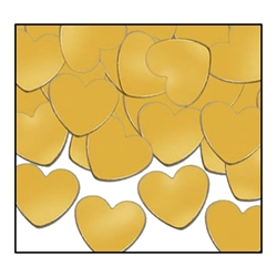 Gold Fanci-Fetti Hearts