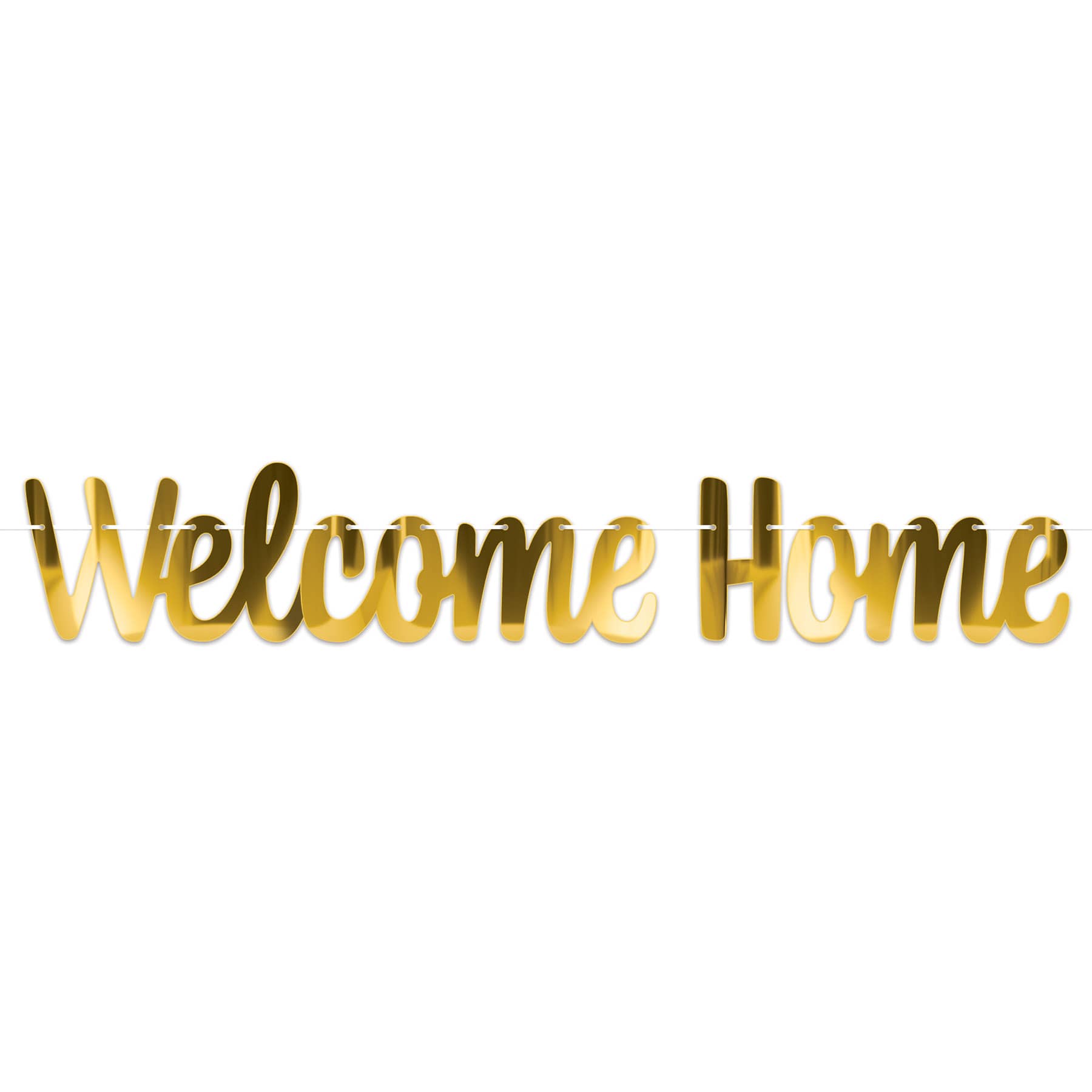 Gold Foil Welcome Home Streamer